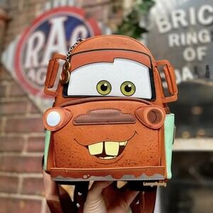 NWT Loungefly Disney Pixar Mater Cars Backpack AND Wallet